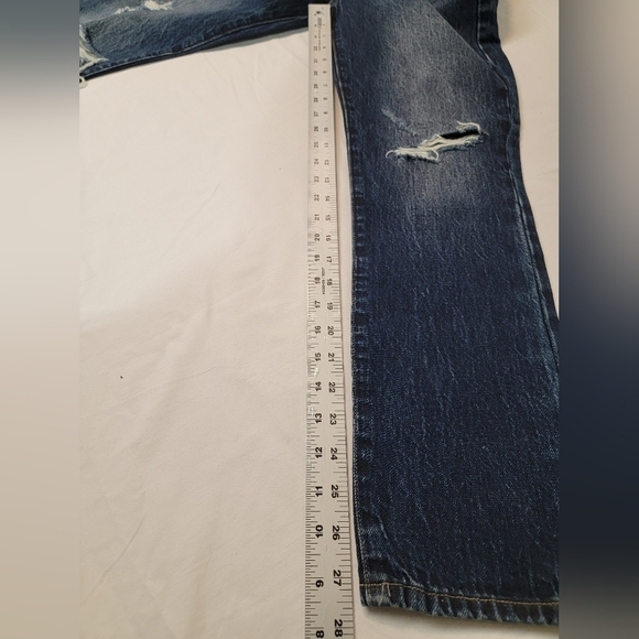 Pistola size 26 high waisted,  heavy distressed, dark wash, skinny ankle jeans - Picture 4 of 11